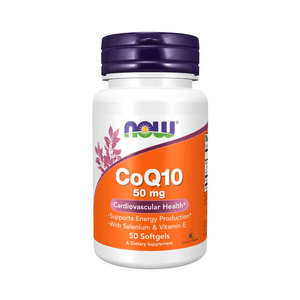 CoQ10-50mg---Vitamina-E-Now-Foods-50-Capsulas