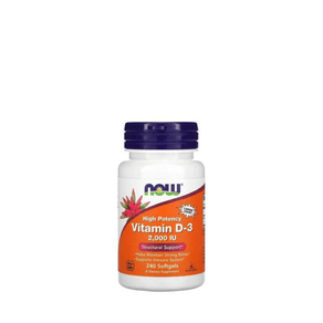 Vitamina D3 2000 UI Now Foods 240 Cápsulas